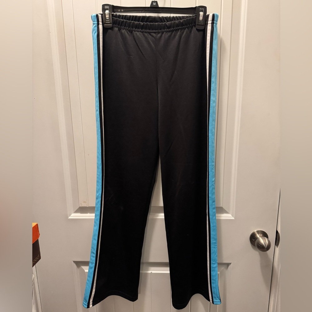Pink Punch Joggers with Blue Stripes